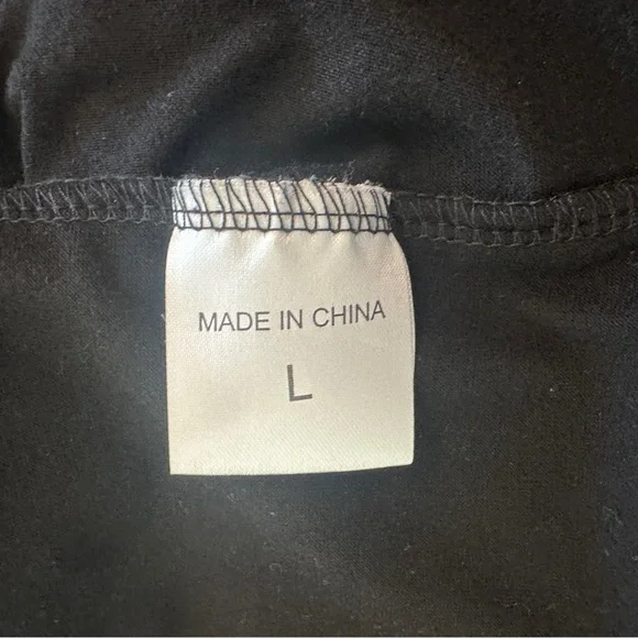 Soft Boho Mandala Hooded Long Sleeve Top 🌙 Black Witchy Yoga Shirt Size L - Picture 4 of 8